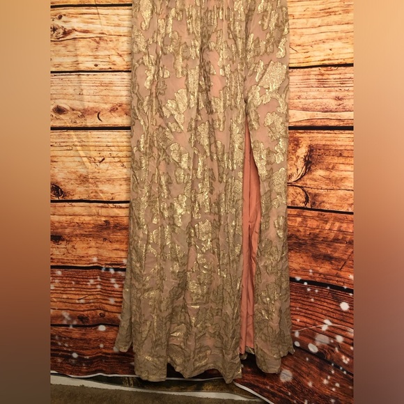 Jacquard Halter Gown - Picture 6 of 16